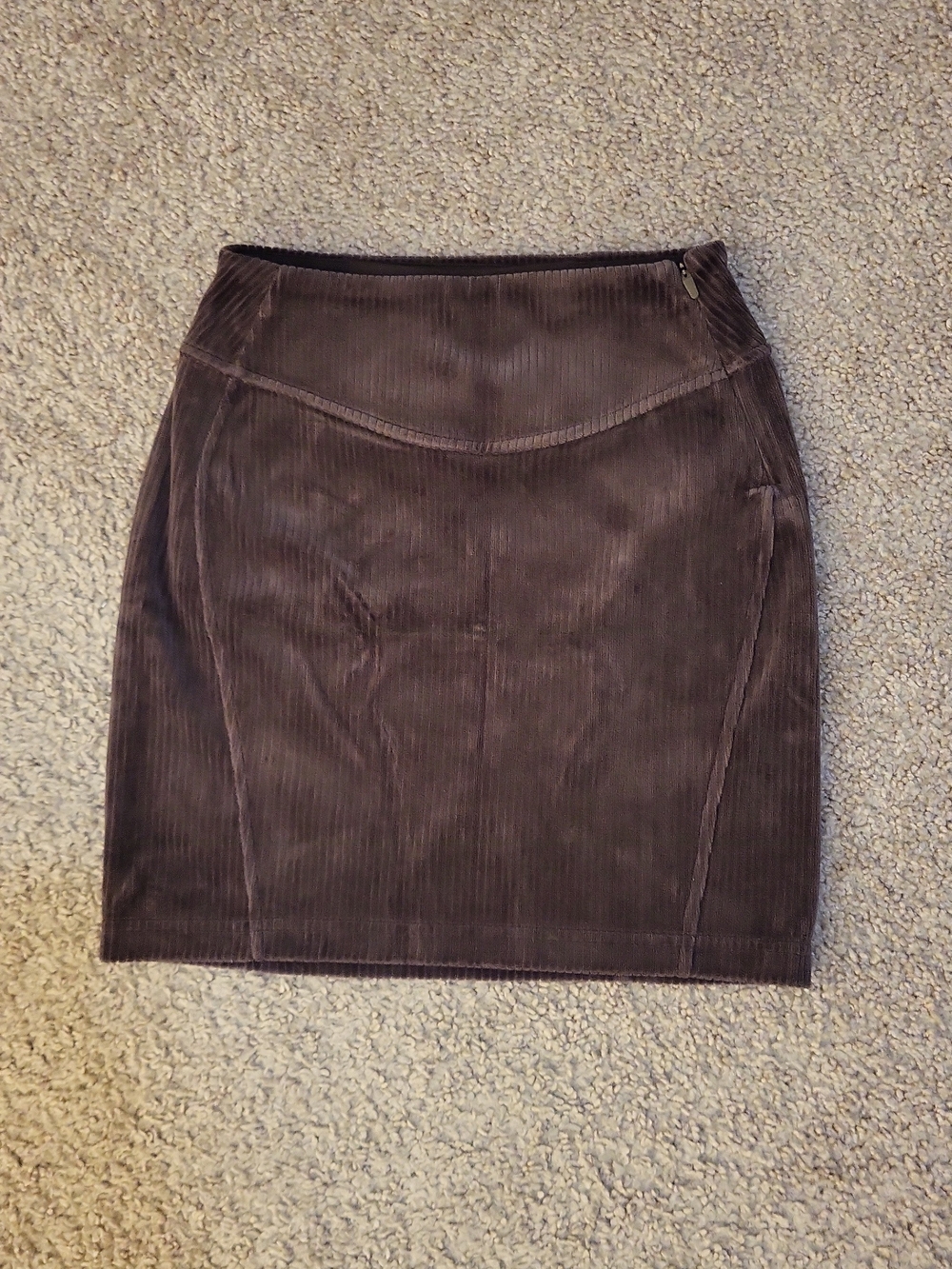 Scuba Mid Rise Mini Skirt *velvet Cord